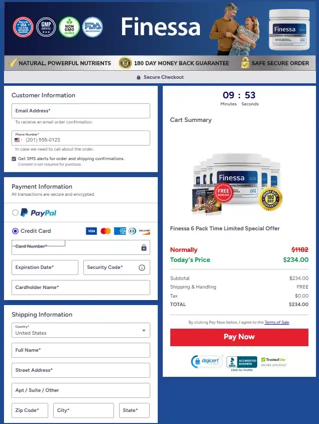 Finessa Order Page